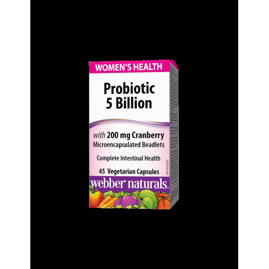 Probiotic Women`s Health/ Пробиотик за жени 5 щама, 5 млрд. активни пробиотици + Червена боровинка х 45 капсули