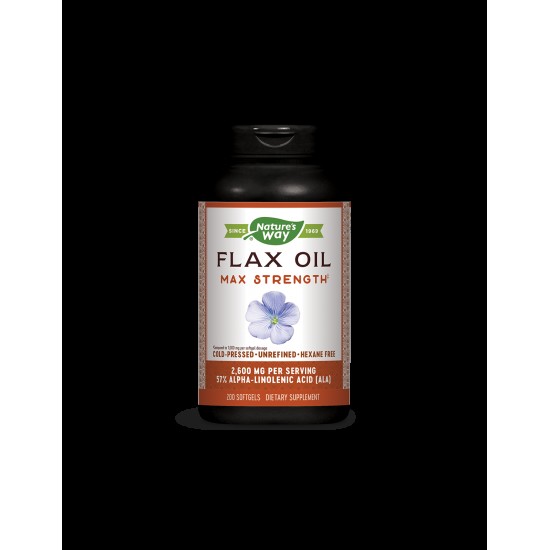 Flax Oil Max Strenght 57% ALA/ Ленено масло 1300 mg х 200 капсули