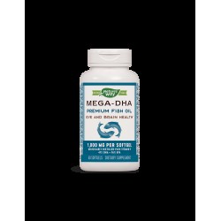 Mega-DHA - Рибено масло Мега-ДХА – за мозъка и зрението, 1000 mg, 60 софтгел капсули