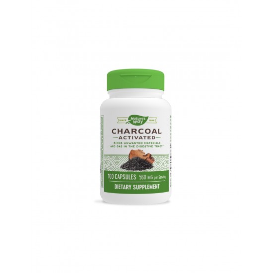 Charcoal Activated/ Активен въглен 280 mg х 100 капсули Nature’s Way