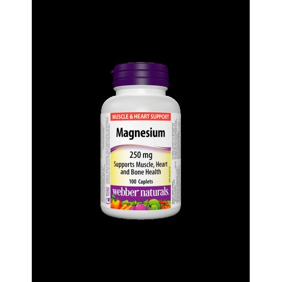 Magnesium/ Магнезий 250 mg x 100 каплети Webber Naturals Magnesium/ Магнезий 250 mg x 100 каплети Webber Naturals