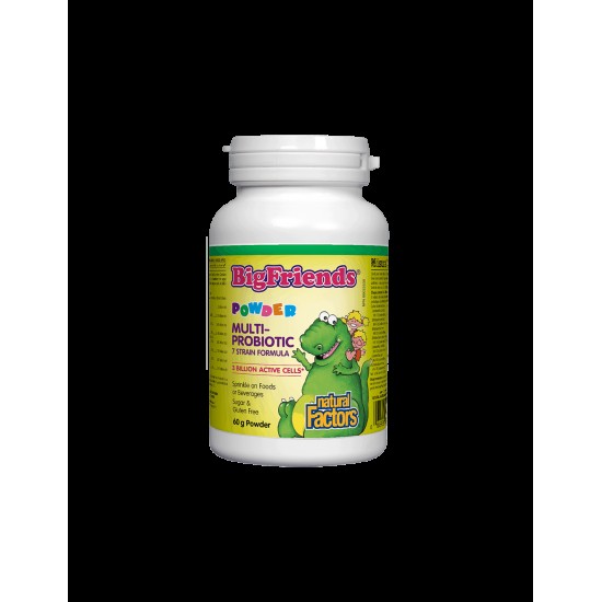 Multi-Probiotic Powder Big Friends®/ Мулти пробиотик за деца 3 млрд. активни пробиотици x 60 g пудра Natural Factors Multi-Probiotic Powder Big Friends®/ Мулти пробиотик за деца 3 млрд. активни пробиотици x 60 g пудра Natural Factors