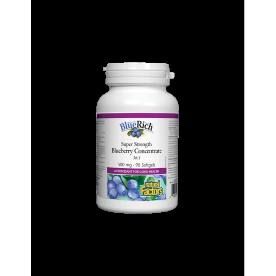 BlueRich® Super Strength Blueberry Concentrate / Синя боровинка супер концентрат, 500 mg, 90 капсули