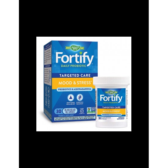 Fortify™ Daily Probiotic Mood and Stress - Фортифай пробиотик срещу стрес, 5 милиарда активни пробиотици, 30 капсули