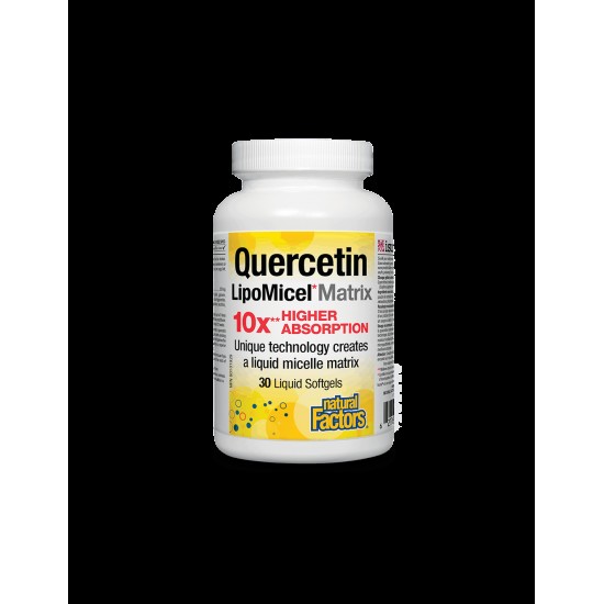 Quercetin LipoMicel Matrix 10 X Higher Absorption / Кверцетин, 250 mg, 30 софтгел капсули