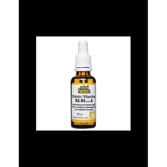 Витамин K2, D3, А - Капки, 120 дози - При остеопороза, 30 ml