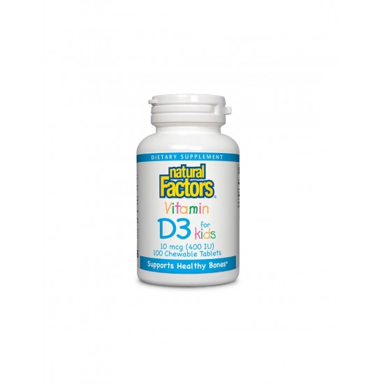 Vitamin D3 for Kids / Витамин D3 за деца 400 IU Natural Factors Vitamin D3 for Kids / Витамин D3 за деца 400 IU Natural Factors