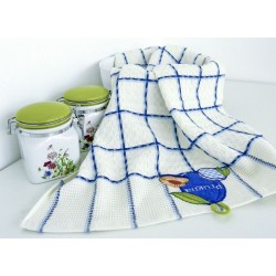 Кухненска хавлиена кърпа Вафел 45/70 - Слива/Лук 2 бр.