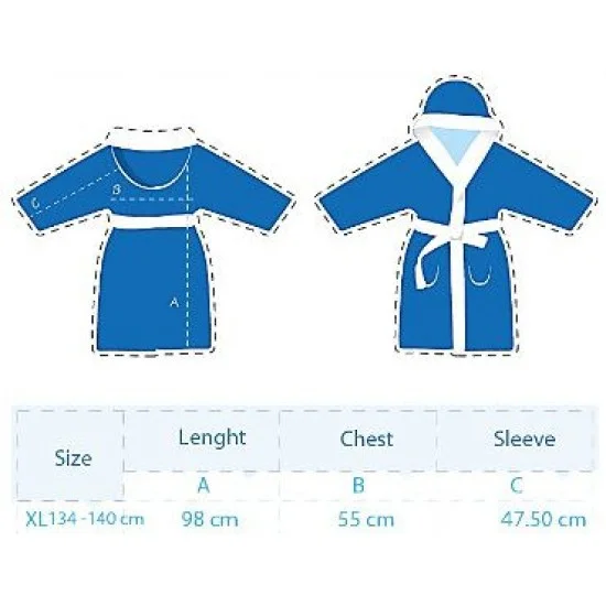 Детски халат за баня L - Банан/Бял