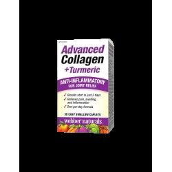 Advanced Collagen + Turmeric / Колаген и куркума за здравето на ставите, 30 мини каплети Webber Naturals Advanced Collagen + Turmeric / Колаген и куркума за здравето на ставите, 30 мини каплети Webber Naturals