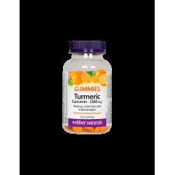 Turmeric Curcumin Gummies / Куркума, 120 желирани таблетки с вкус на портокал Webber Naturals