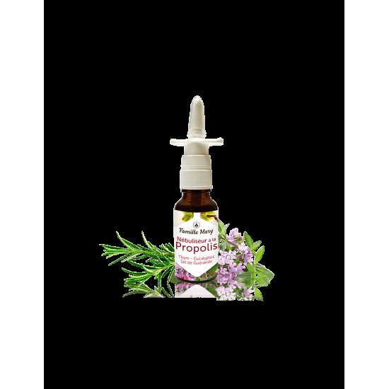 Nébuliseur propolis - Спрей за нос с прополис, мащерка, розмарин и евкалипт, 20 ml Famille Mary Nébuliseur propolis - Спрей за нос с прополис, мащерка, розмарин и евкалипт, 20 ml Famille Mary