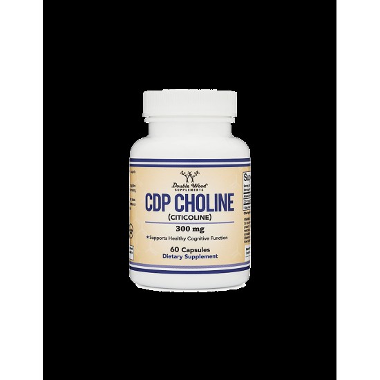 CDP Choline (Citicoline)/ Цитиколин, 300 mg, 60 капсули Double Wood