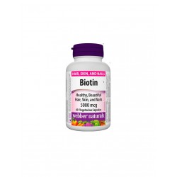 Biotin / Биотин, 5000 mcg, 60 капсули Webber Naturals Biotin / Биотин, 5000 mcg, 60 капсули Webber Naturals