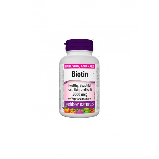 Biotin / Биотин, 5000 mcg, 60 капсули Webber Naturals