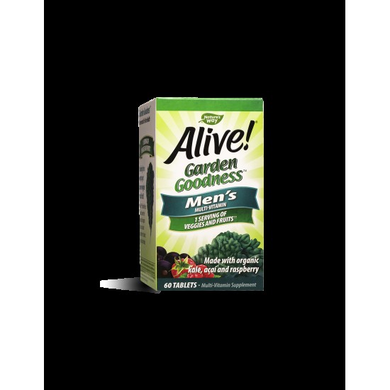 Alive! Garden Goodness™ Men`s Multi-Vitamin/ Алайв! Мултивитамини за мъже х 60 таблетки Nature’s Way