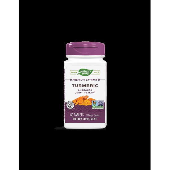 Куркума екстракт от корен - Turmeric 500 mg, стандартизиран до 95% куркуминоиди, 60 таблетки Nature’s Way