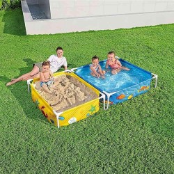 Сглобяем детски басейн с метална рамка + пясъчник Bestway 561CF, 56144 Сглобяем детски басейн с метална рамка + пясъчник Bestway 561CF, 56144
