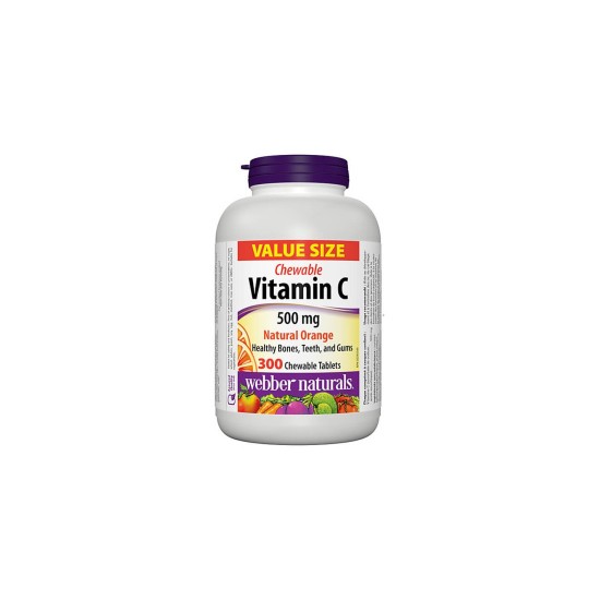 Vitamin C 500 mg Chewable - Витамин С 500 mg, 300 дъвчащи таблетки Webber Naturals