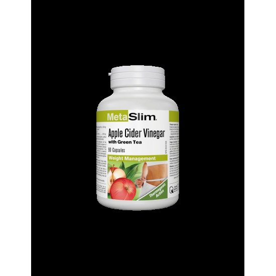 Metaslim® Apple Cider Vinegar - Ябълков оцет + Зелен чай, 90 капсули Metaslim® Apple Cider Vinegar - Ябълков оцет + Зелен чай, 90 капсули
