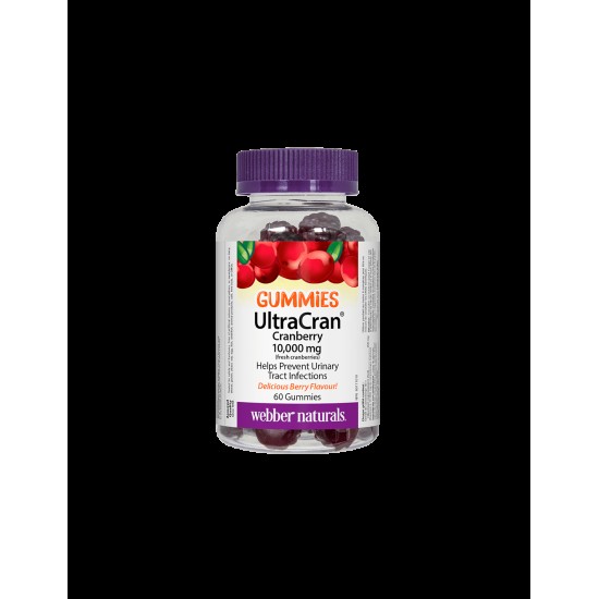 UltraCran Cranberry 10000 mg (fresh cranberries) - Червена боровинка гъми, 60 желирани таблетки