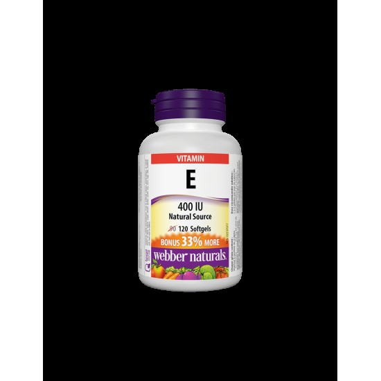 Vitamin E 400 IU - Витамин Е (d-алфа токоферил ацетат) 400 IU, 120 софтгел капсулиVitamin E 400 IU - Витамин Е (d-алфа токоферил ацетат) 400 IU, 120 софтгел капсули