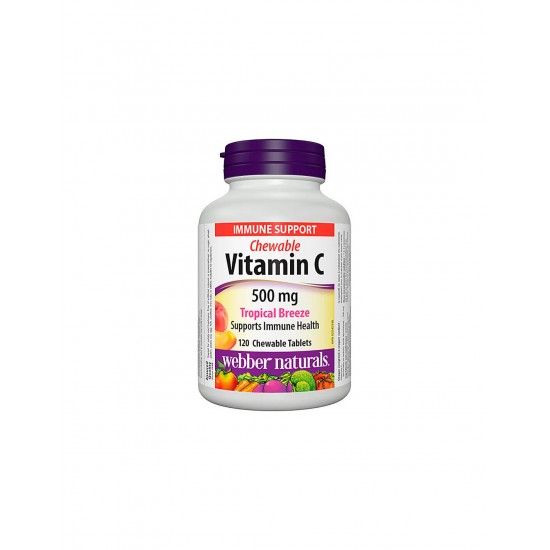 Chewable Vitamin C Tropical Breeze - Витамин С 500 mg, 120 дъвчащи таблетки с вкус на тропически плодове