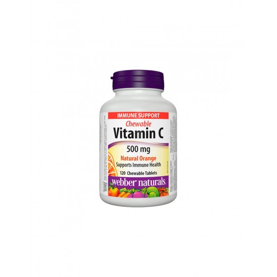 Chewable Vitamin C Natural Orange - Витамин С 500 mg, 120 дъвчащи таблетки с вкус на портокал