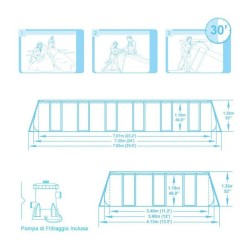 Сглобяем басейн 732x366x132см 56475 Bestway