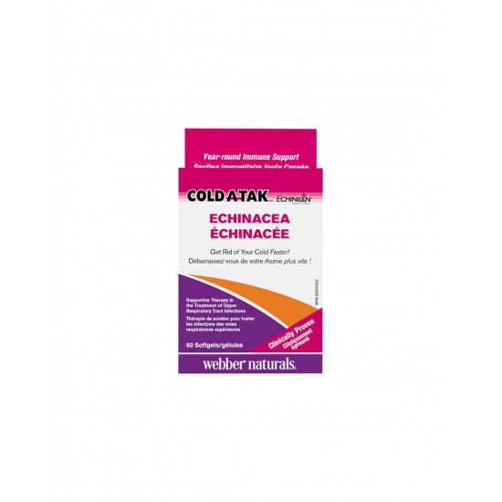 Cold-A-Tak® Ehinacea – Ехинацея, 250 mg – При настинка и грип, 60 софтгел капсули