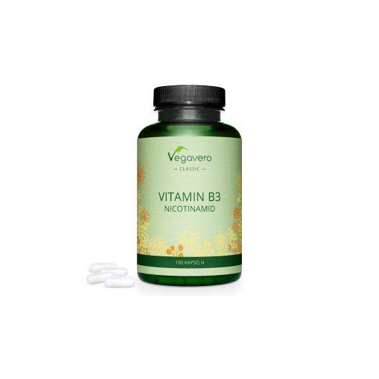 Витамин В3 (Никотинамид) - Vitamin B3 Nicotinamid, 180 капсули