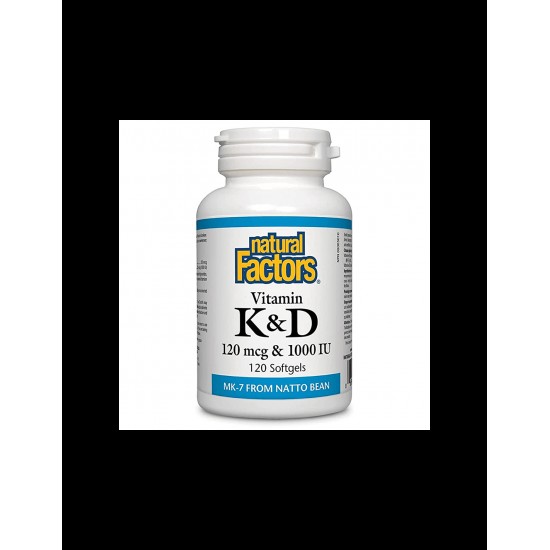 Витамин К2 120 mcg  и D3 1000 IU – здраве за костите и кръвоносните съдове, 120 софтгел капсули