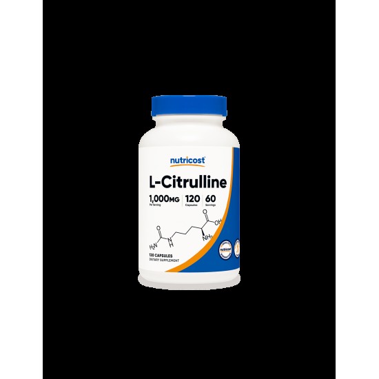 Мускулна маса - Л-Цитрулин (L-Citrulline), 1000 mg/120 капсули Nutricost Мускулна маса - Л-Цитрулин (L-Citrulline), 1000 mg/120 капсули Nutricost