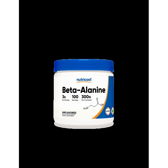 Сила и издръжливост - Бета аланин (Beta-Alanine), 300 g прах Nutricost