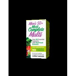Мултивитамин за мъже 50+ - Мen’s Most Complete Multi 50+, 90 V капсули Webber Naturals Мултивитамин за мъже 50+ - Мen’s Most Complete Multi 50+, 90 V капсули Webber Naturals