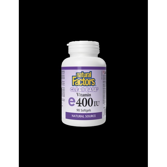 Антиоксидант - Витамин E Clear Base, 400 IU х 90 софтгел капсули