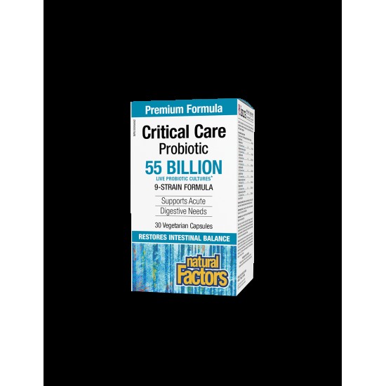Пробиотик - Critical Care Probiotic, 55 млрд. активни пробиотици, 9 щама формула, 30 V-капсули