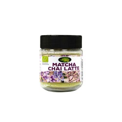 За овкусяване на напитки – билкова смес Matcha Chai Latte - С матча, индийско орехче и други био подправки, 60 g, прах
