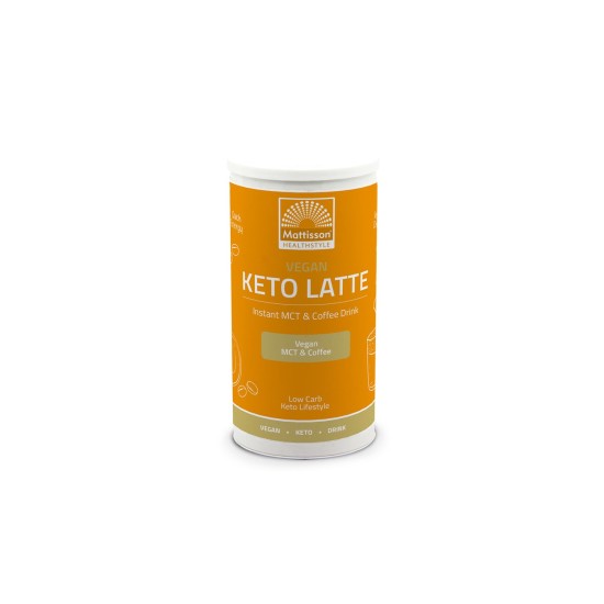 Веган Кето лате - Инстантна напитка с кафе и MCT масла, с аромат на бадеми, 200 g Mattisson Healthstyle