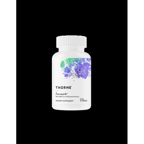 Анемия - Желязо с фолиева киселина и витамини С, В6 & В12 - Ferrasorb® - високо усвоим железен бисглицинат хелат, 60 капсули Анемия - Желязо с фолиева киселина и витамини С, В6 & В12 - Ferrasorb® - високо усвоим железен бисглицинат хелат, 60 капсули