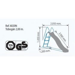 Детска пързалка с метална конструкция и пластмасов улей за пързаляне ALCO, 6020N Детска пързалка с метална конструкция и пластмасов улей за пързаляне ALCO, 6020N