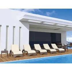 Възглавница за шезлонг Фиджи 5см бежова AMSTART202404122