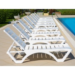 Шезлонг Аква бял AMSTRAT202404123 