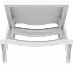 Шезлонг Пасифик бял с бяла мрежа AMSTRAT202404126