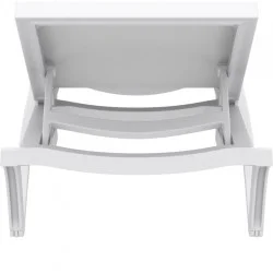 Шезлонг Пасифик бял с бяла мрежа AMSTRAT202404126