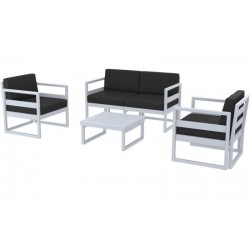 Комплект Миконос сив с черни възглавнички AMSTRAT2024041411 Комплект Миконос сив с черни възглавнички AMSTRAT2024041411