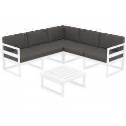 Комплект Миконос ъглов бял/тъмно сиви възглавнички AMSTRAT2024041415