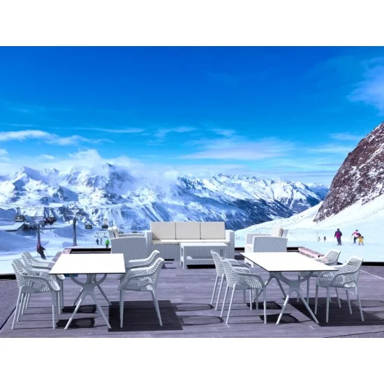 Канапе 3-ка Монако бял с възглавнички AMSTRAT202405205