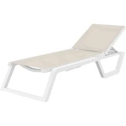 Шезлонг Рио бял/бежов AMSTRAT20250420 Шезлонг Рио бял/бежов AMSTRAT20250420
