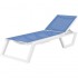 Шезлонг Рио бял/син AMSTRAT202504201